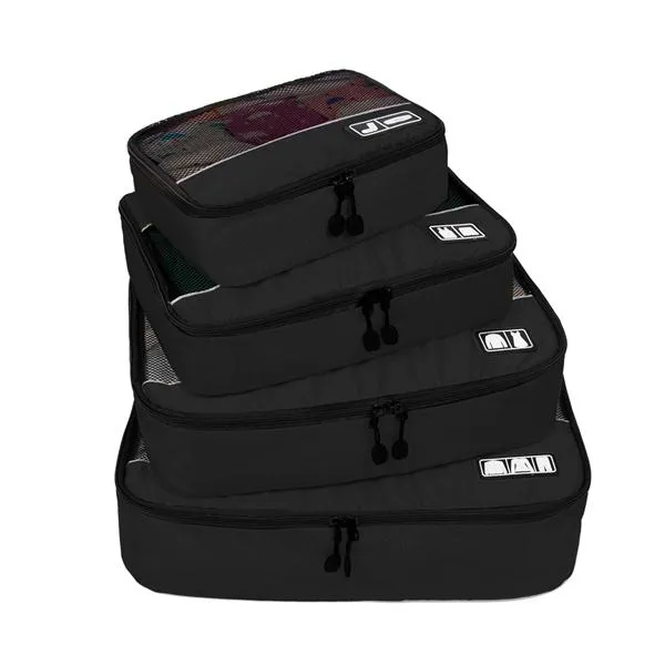 BAGSMART Travel Bag 4 Set Packing Cubes Luggage Packing Organizers with Shoe Bag