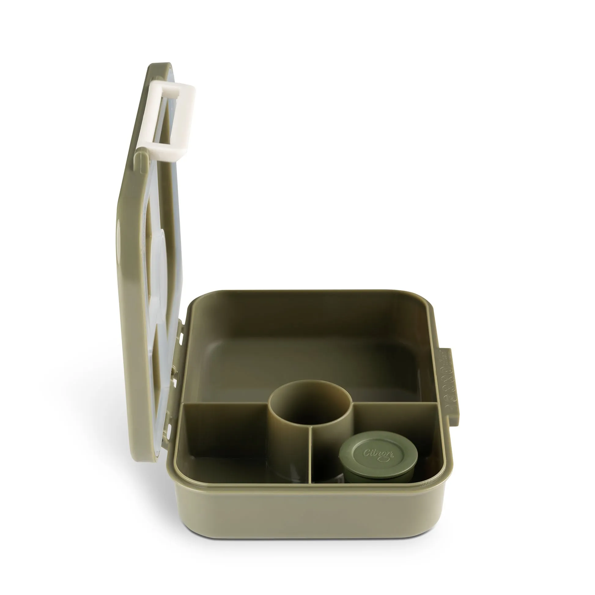 Citron Incredible Tritan Lunchbox with Saucer - Olive Green