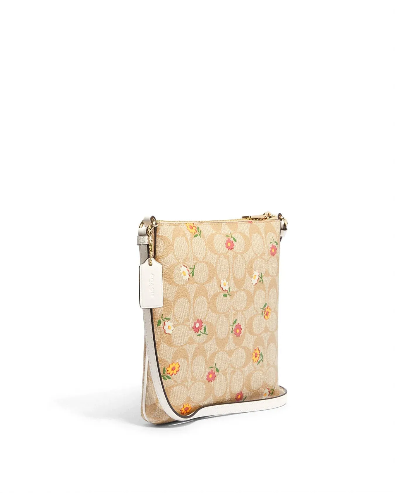 Coach Mini Rowan File Bag In Signature Canvas With Nostalgic Ditsy Print