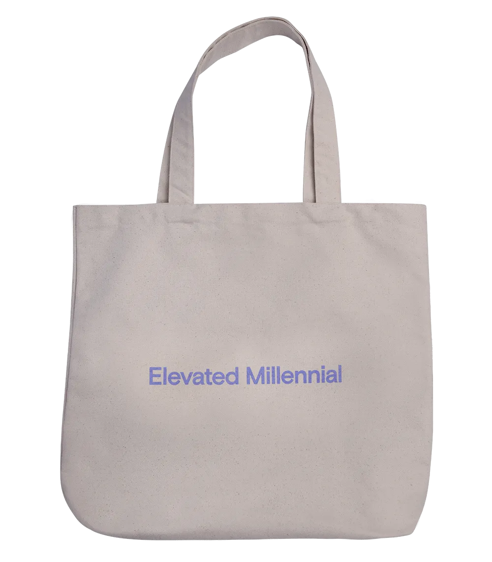Elevated Millennial Canvas Tote Bag