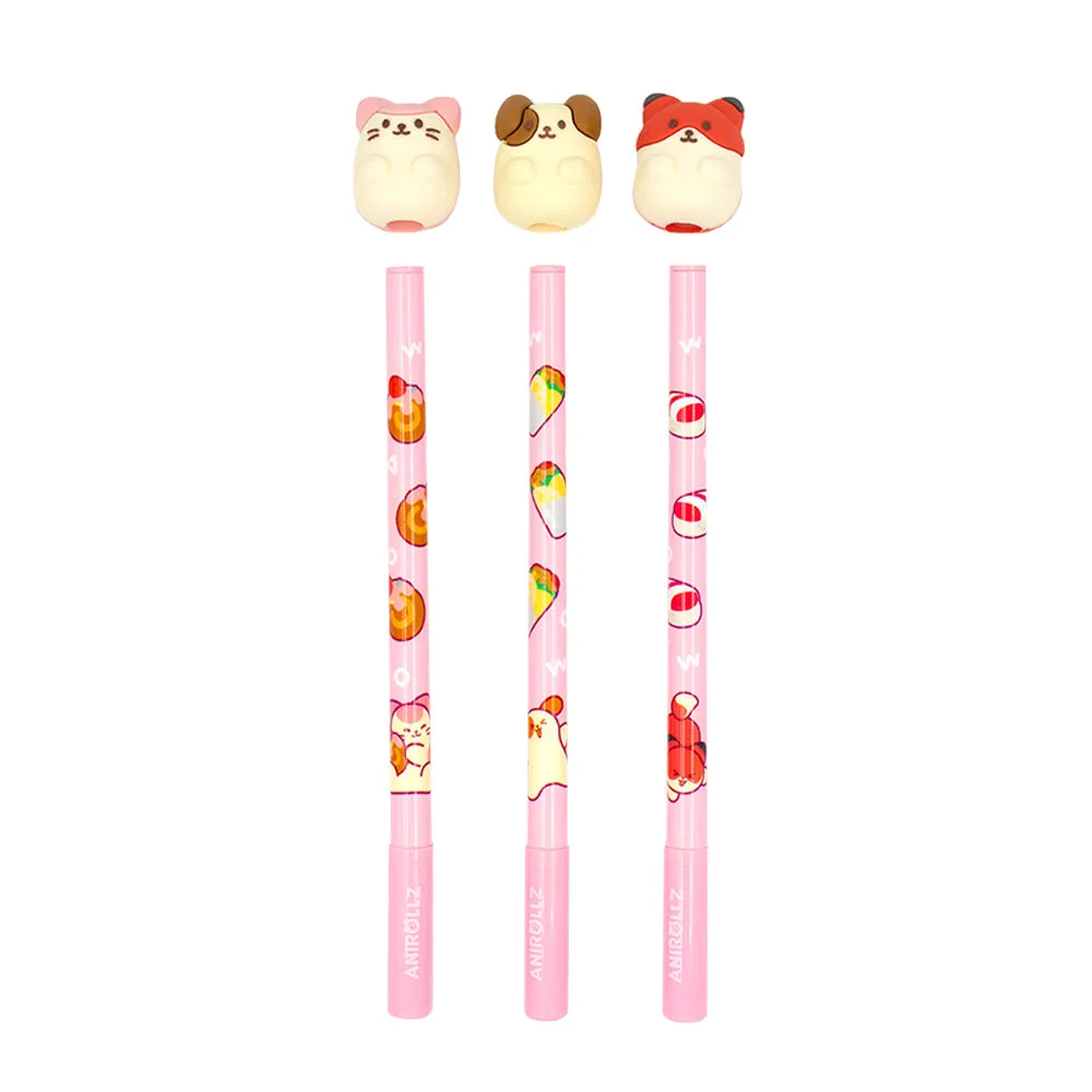 Hello Anirollz 0.5mm Gel Pen Pink Set