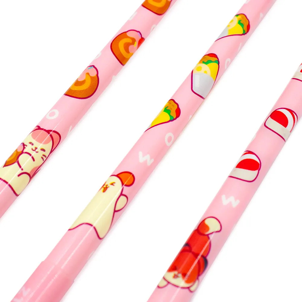Hello Anirollz 0.5mm Gel Pen Pink Set