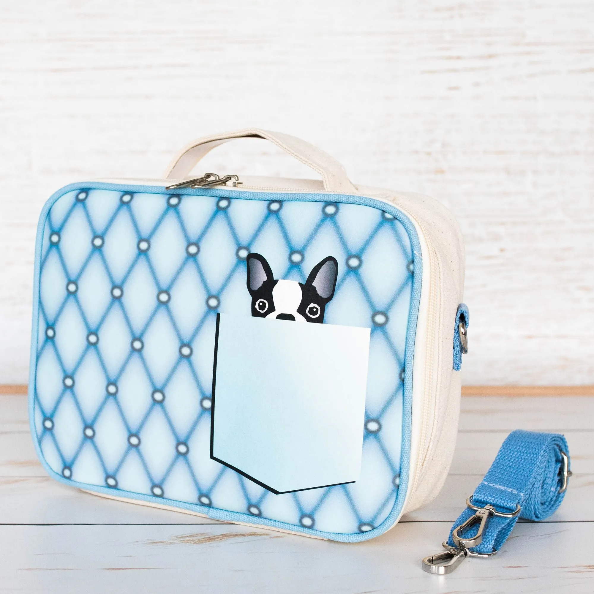 Organic Cotton Insulated Lunch Bag - Bulldog
