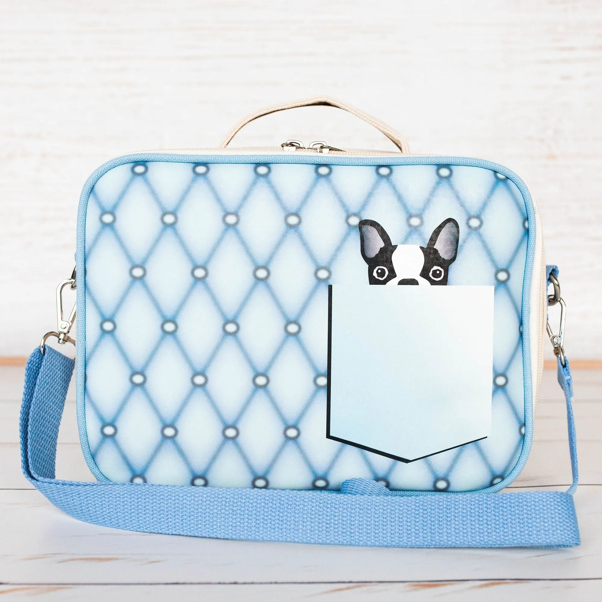 Organic Cotton Insulated Lunch Bag - Bulldog