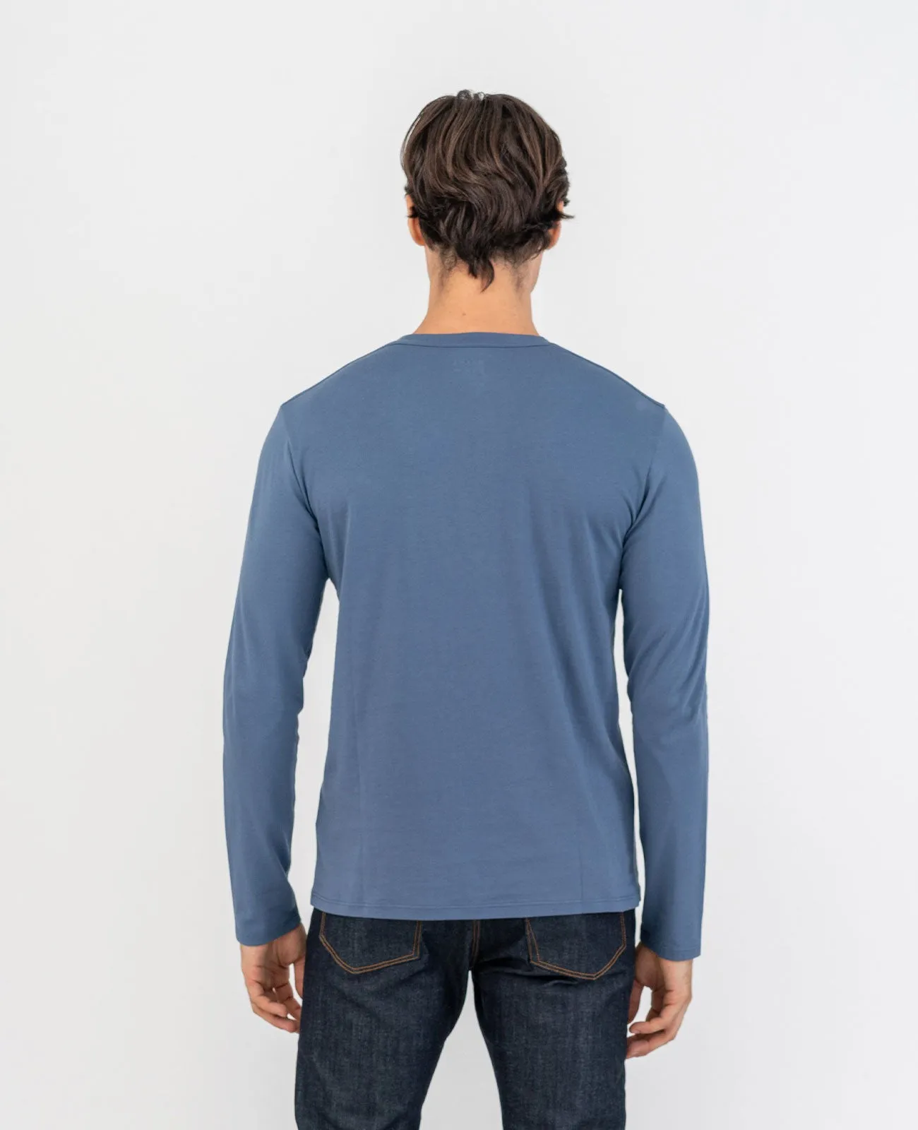 Organic Pima Cotton Long Sleeve Crew Neck Tee
