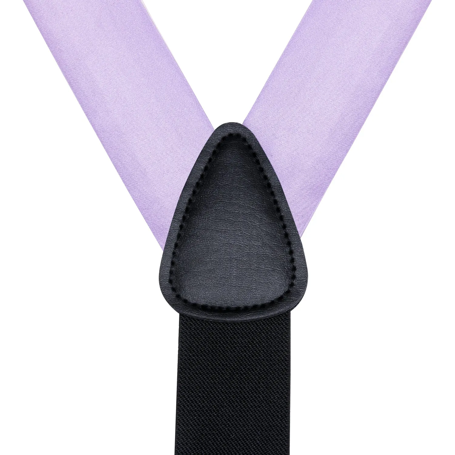 Plum Purple Solid Y Back Brace Clip-on Men's Suspender with Bow Tie Set