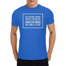 Uniquely You Mens T-Shirt / Inspiration / James 5:16 / Shirt Style (20)  - Blue