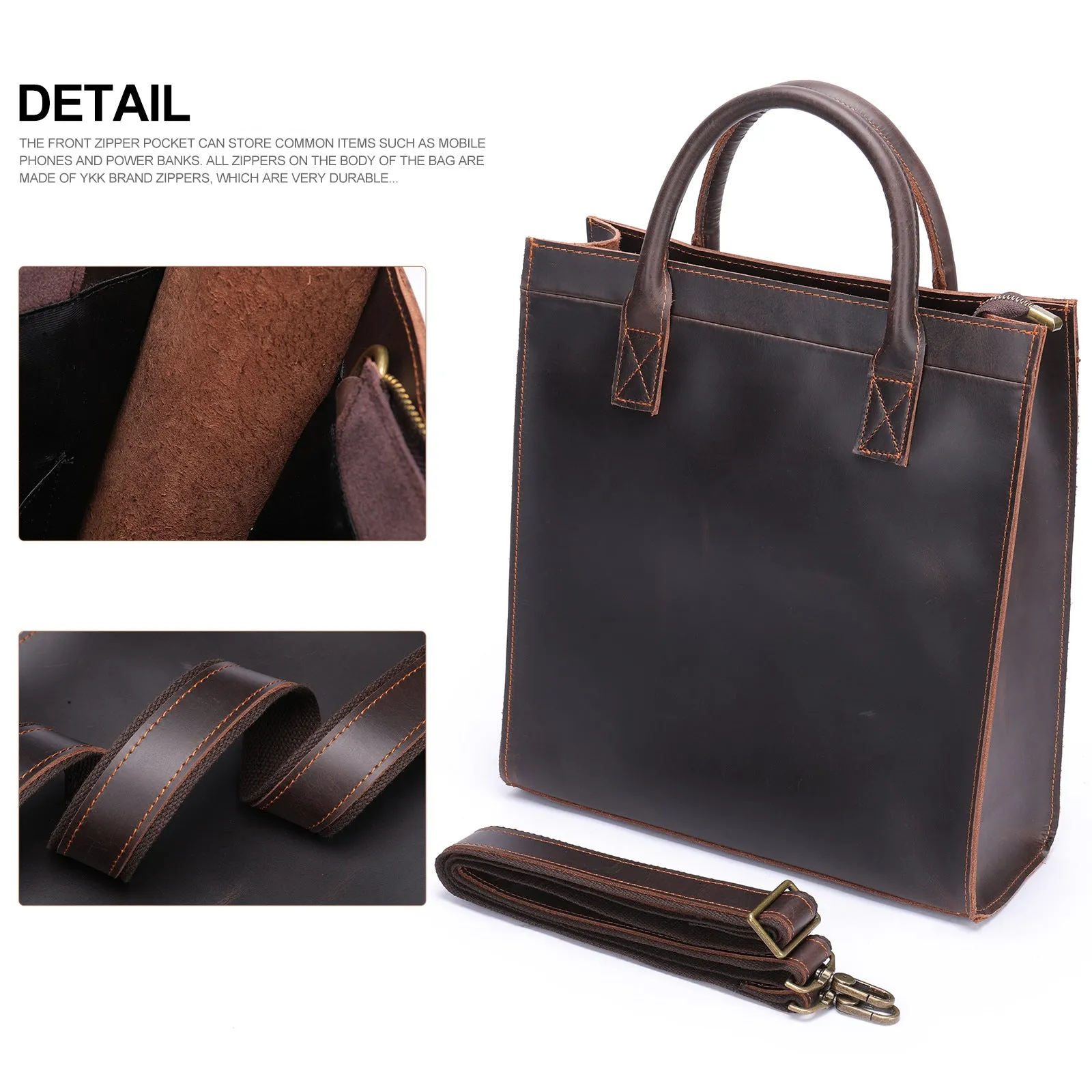 Vintage Business Leather Crossbody Bags for Men 5025