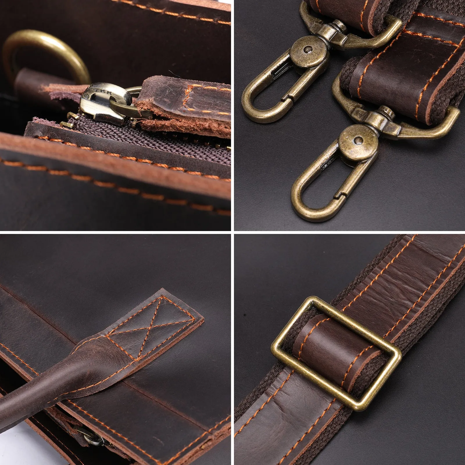 Vintage Business Leather Crossbody Bags for Men 5025