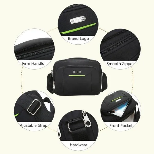Women Men Nylon Multifunction Sport Daily Casual Handbag Shoulder Bag Crossboby