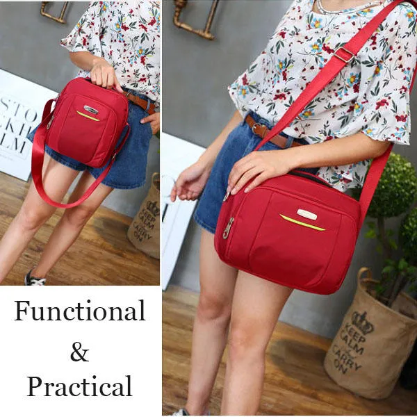 Women Men Nylon Multifunction Sport Daily Casual Handbag Shoulder Bag Crossboby